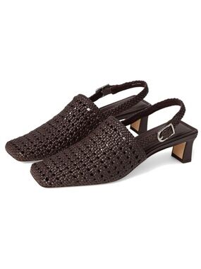 Vince Heels zeros Slingback Woven Pumps in Brown Leather